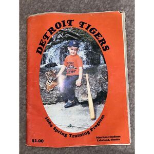 1984 MLB Detroit Tigers Spring Training Program (world series champions)